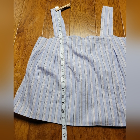 NWOT Mer Sea Crop Top Sleeveless Striped Smocked Boho Size Small - Picture 6 of 7